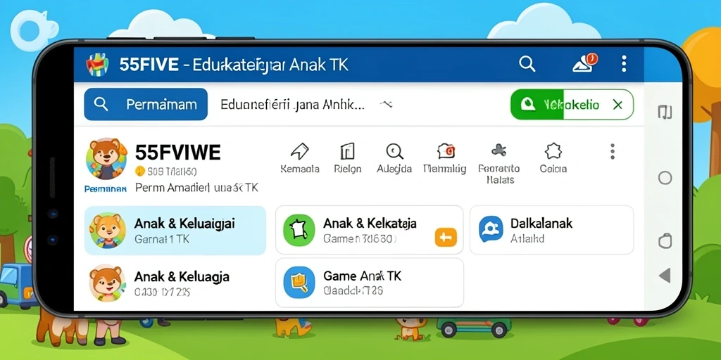 Antarmuka ceria dan interaktif dari 55FIVE.