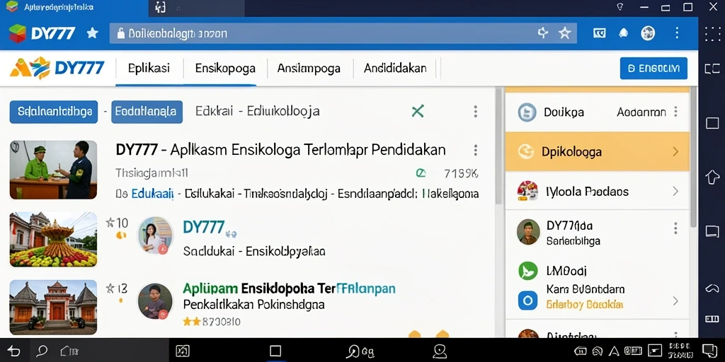Tampilan antarmuka aplikasi DY777 yang informatif dan interaktif.