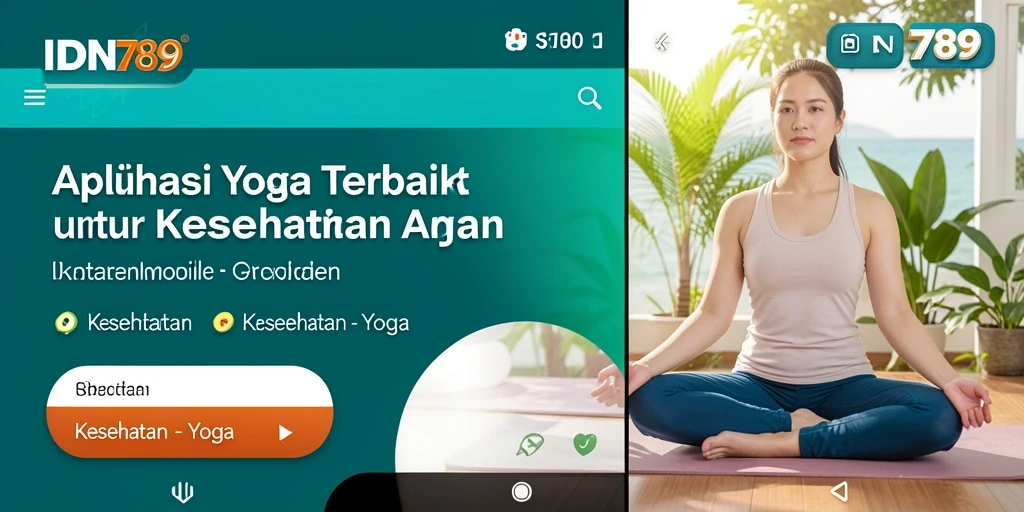 Tampilan antarmuka modern dan fungsional dari aplikasi yoga IDN789.