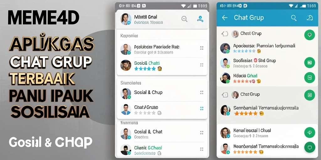 Tampilan antarmuka <strong>MEME4D</strong> yang ramah pengguna untuk chat grup.