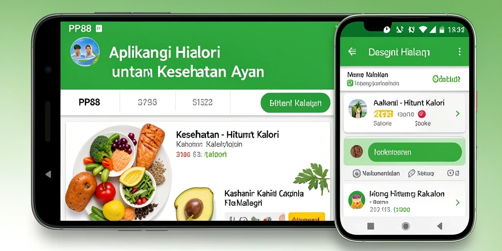Tampilan antarmuka PP88 menunjukkan fitur Hitung Kalori yang efisien.