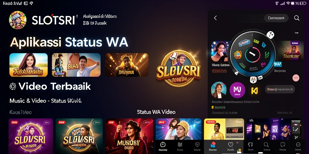 Antarmuka pengguna SLOTSRI yang menarik untuk Status WA Video.